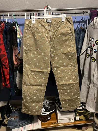 Pre-owned Bape Star Pants In Camo