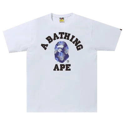 Pre-owned Bape Storm College Tee 'white/purple'