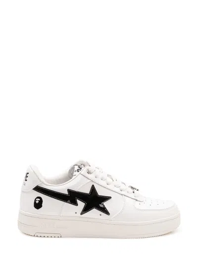 Bape Stylish Sneaker With Unique Tagline In White