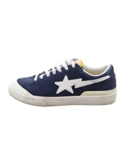 Pre-owned Bape Suede Sneakers In Blue