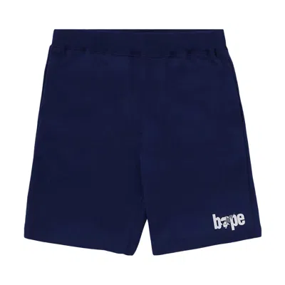 Pre-owned Bape Summer Premium Shorts 'navy' In Blue