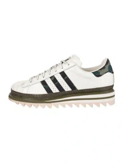 Pre-owned Bape Superstar 'clot By Edison Chen ' Sneakers In Black/white