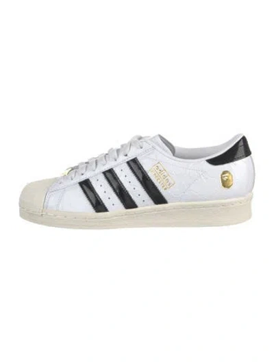 Pre-owned Bape Superstar Sneakers In White