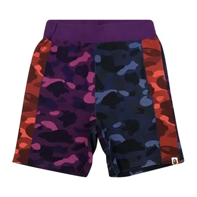 Pre-owned Bape Sweat Shorts 'multicolor' In Multi-color