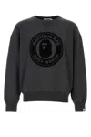 Bape Graphite Cotton Oversize Sweatshirt In Gray