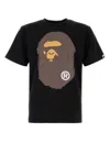 Bape Black Cotton T-shirt In Black