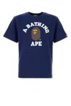 Bape Blue Cotton T-shirt In Blue