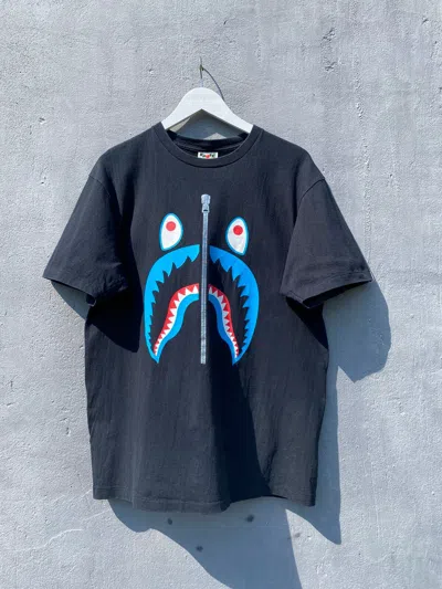 Pre-owned Bape T Shirt Fits Large In Black
