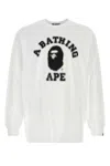 Bape White Cotton T-shirt In White
