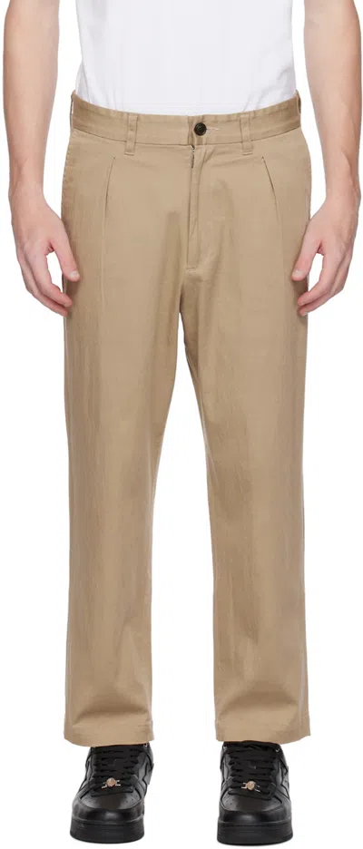 Bape Tan One Point Trousers In Beige