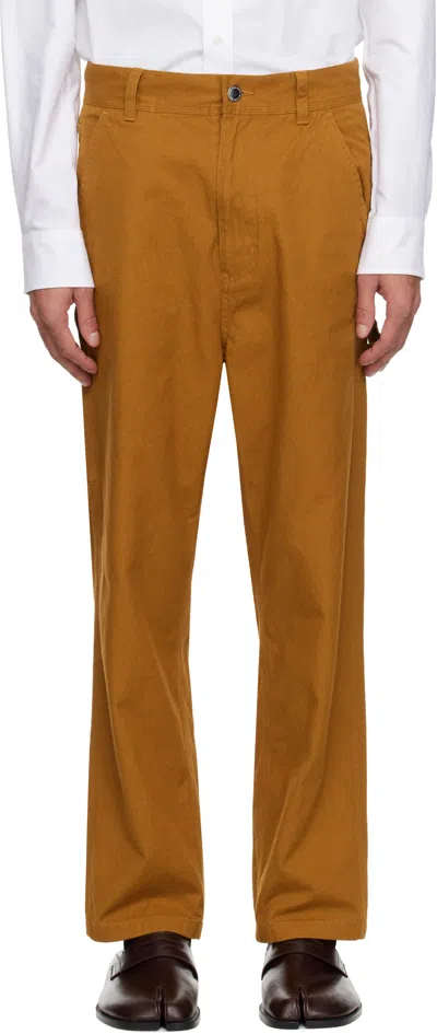 Bape Tan Work Trousers In Beige