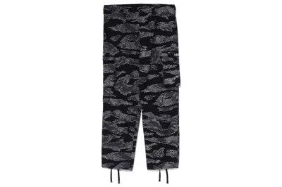 Pre-owned Bape Tiger Camo Relaxed Fit Military Pants Black