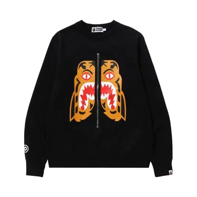 Pre-owned Bape Tiger Crewneck 'black'