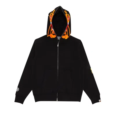 Pre-owned Bape Tiger Full Zip Hoodie 'black'