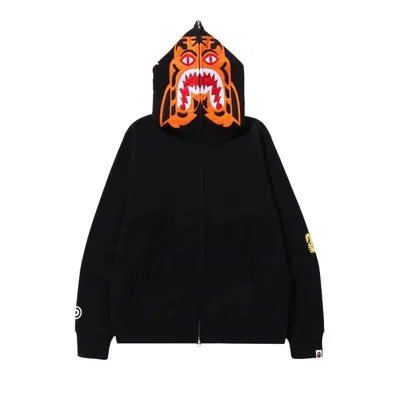 Pre-owned Bape Tiger Full Zip Hoodie 'black' | Men's Size S