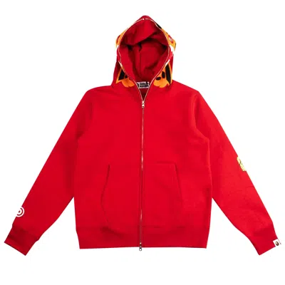 Pre-owned Bape Tiger Full Zip Hoodie 'red' | Men's Size Xxxl