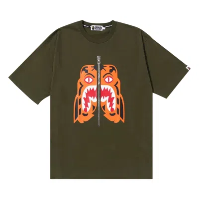 Pre-owned Bape Tiger Relaxed Fit Tee 'green' | Men's Size M