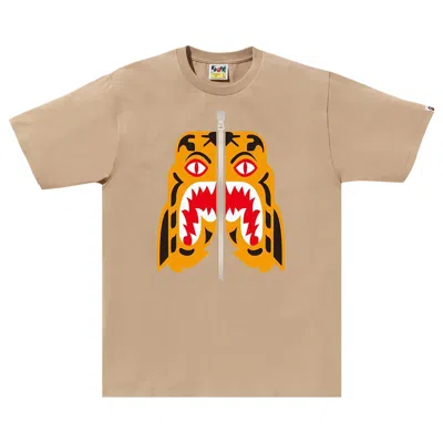 Pre-owned Bape Tiger Tee 'beige' In Tan