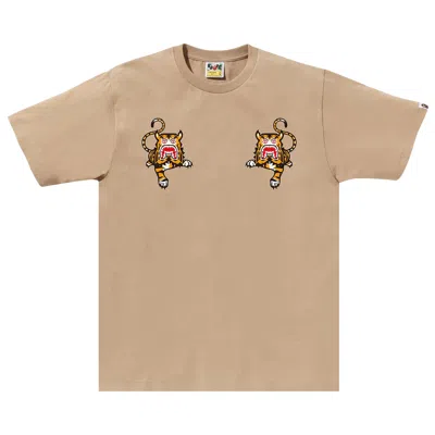 Pre-owned Bape Tiger Tee 'beige' In Tan