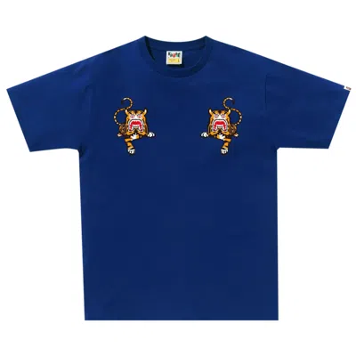 Pre-owned Bape Tiger Tee 'blue' | Men's Size S