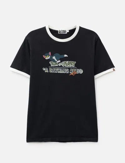 Bape Tom &amp; Jerry T-shirt In Animal Print