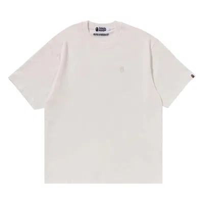 Pre-owned Bape Tonal Ape Head One Point Tee 'ivory' In Cream