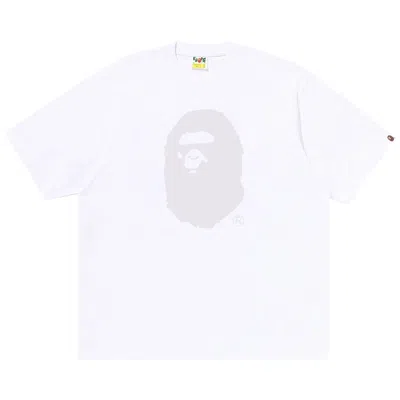 Pre-owned Bape Tonal Ape Head Relaxed Fit Tee 'white' | Men's Size M