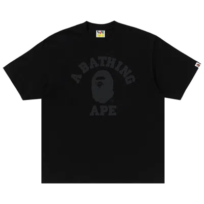 Pre-owned Bape Tonal College Relaxed Fit Tee 'black' | Men's Size Xxl