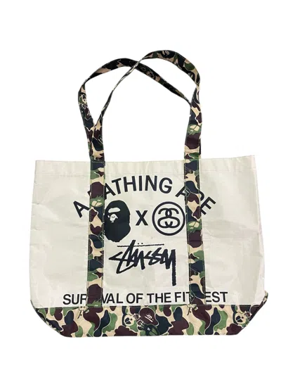 Pre-owned Bape Tote Bag Sourvenir Canvas