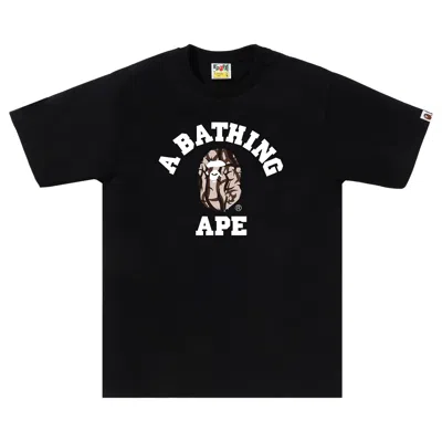 Pre-owned Bape Trial Camo College Tee 'black/beige' | Men's Size Xxl