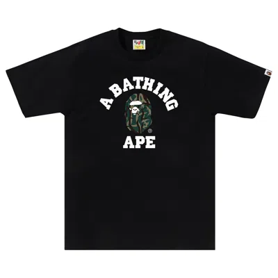 Pre-owned Bape Trial Camo College Tee 'black/green' | Men's Size Xl