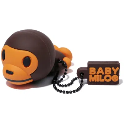Pre-owned Bape Tribe Milo Usb Key Holder 8gb In Brown