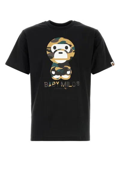 Bape Black Cotton 1st Camp Baby Milo T-shirt