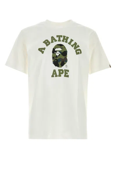 Bape White Cotton 1st Camo T-shirt