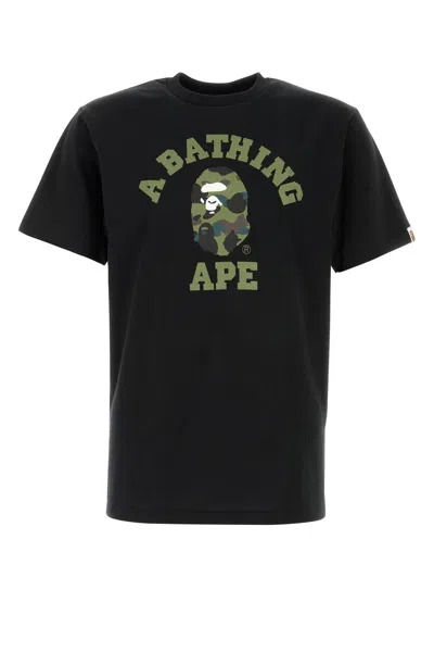 Bape 1st Camo College Tee M In Black