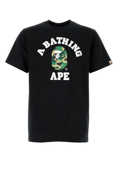 Bape T-shirt Abc Camo Collage In Cotone Ardesia  Uomo In Black