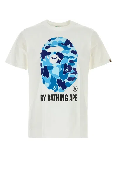 Bape White Cotton Abc Camo T-shirt