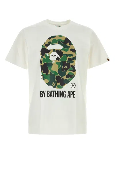 Bape White Cotton Abc Camo T-shirt