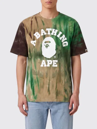 Bape T-shirt  Men Color Green In Multi