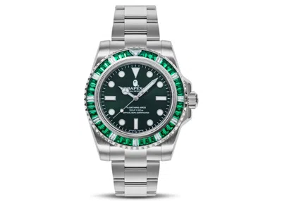 Pre-owned Bape Type 1 X Crystal Stone Watch In Silver/green