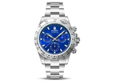 Pre-owned Bape Type 4 X #2 Watch In Silver/blue