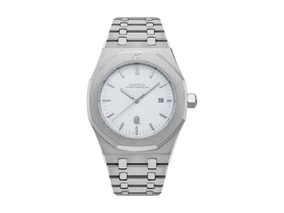 Pre-owned Bape Type 9 X Watch (ss25) In Silver