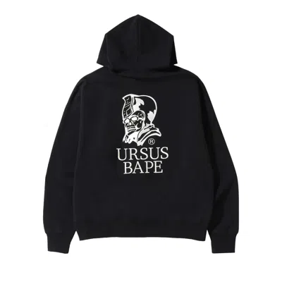 Pre-owned Bape Ursus Loose Fit Zip Up Hoodie 'black' | Men's Size L