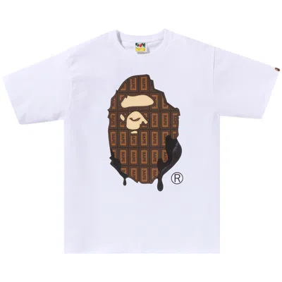 Pre-owned Bape Valentine Chocolate Ape Head Tee 'white'