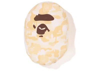 Pre-owned Bape Valentine Chocolate Camo Ape Head Cushion In Ivory