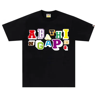 Pre-owned Bape Varsity Font Tee 'black' | Men's Size Xl