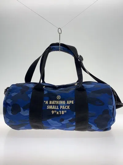 Pre-owned Bape Vintage Nigo Era Camo Duffle Bag In Blue