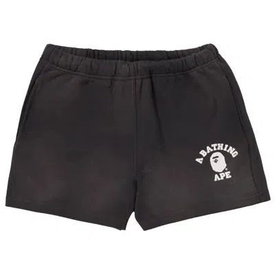 Pre-owned Bape Vintage Washed College Sweat Shorts 'grey' | Women's Size Xs In Gray