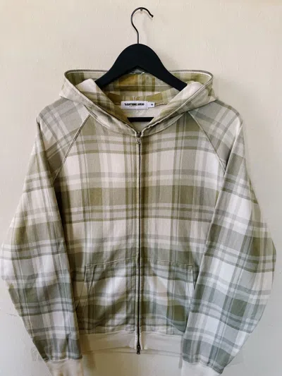 Pre-owned Bape Vintage Y2k  A Bathing Ape Check Plaid Full Zip Hoodie In Brown