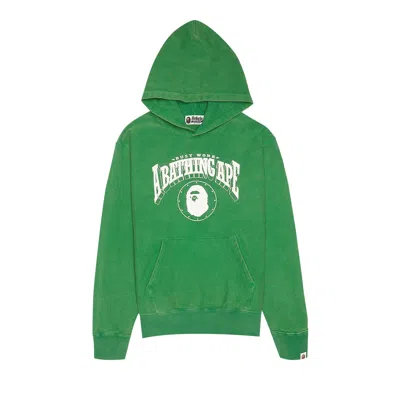 Pre-owned Bape Washed Relaxed Fit Hoodie 'green'